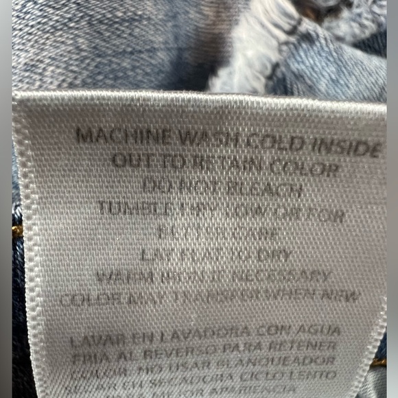 STS Blue Stretch Distressed White Wash Denim Cutoff Shorts, Size 28 - Picture 7 of 7